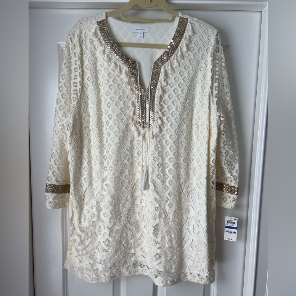 NEW CHARTER CLUB TUNIC TOP